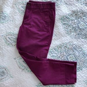 J. Crew Purple Frankie Chinos